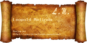 Leopold Melinda névjegykártya