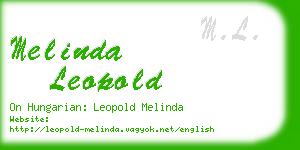 melinda leopold business card